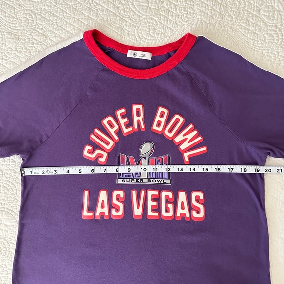 Super Bowl LVIII Las Vegas Ringer Tee T-Shirt '47 Brand 2024 Large - Picture 2 of 8